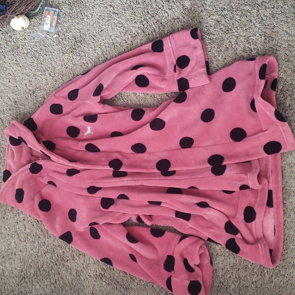 Pink Bathrobe, size small/xs pink and black
